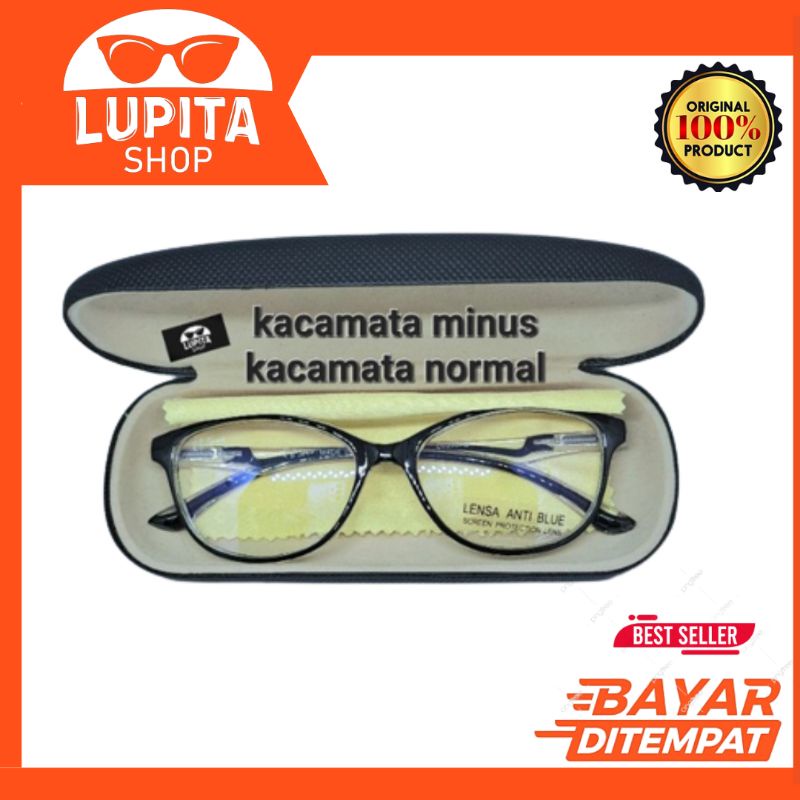 COD kacamata normal/Kacamata baca rabun jauh wanita anti radiasi