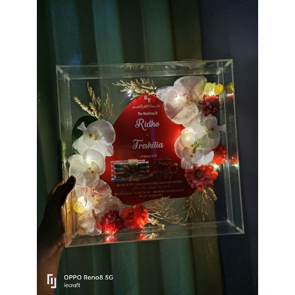 1 HARI JADI Mahar Akrilik Mahar Anggrek Mahar Pernikahan Mahar Transparan Mahar Murah Premium Mahar Unik Mahar Aesthetic