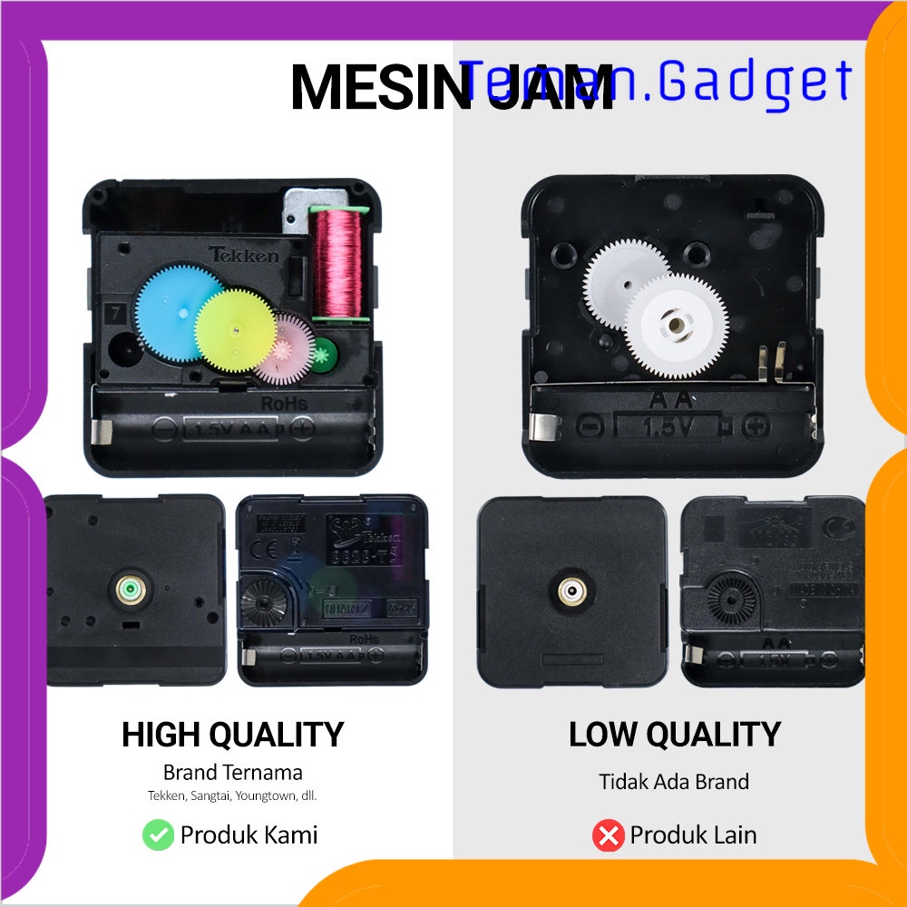 TG-PJM Taffware Jam Dinding Besar DIY Giant Glow in The Dark 80-130cm - JM-08