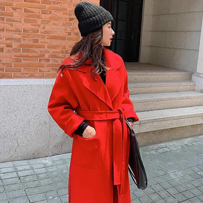 blazer jubah jas long coat Wanita korea kode5