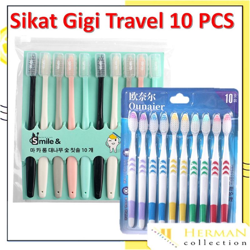 SIKAT GIGI DEWASA 1 SET ISI 10 PCS