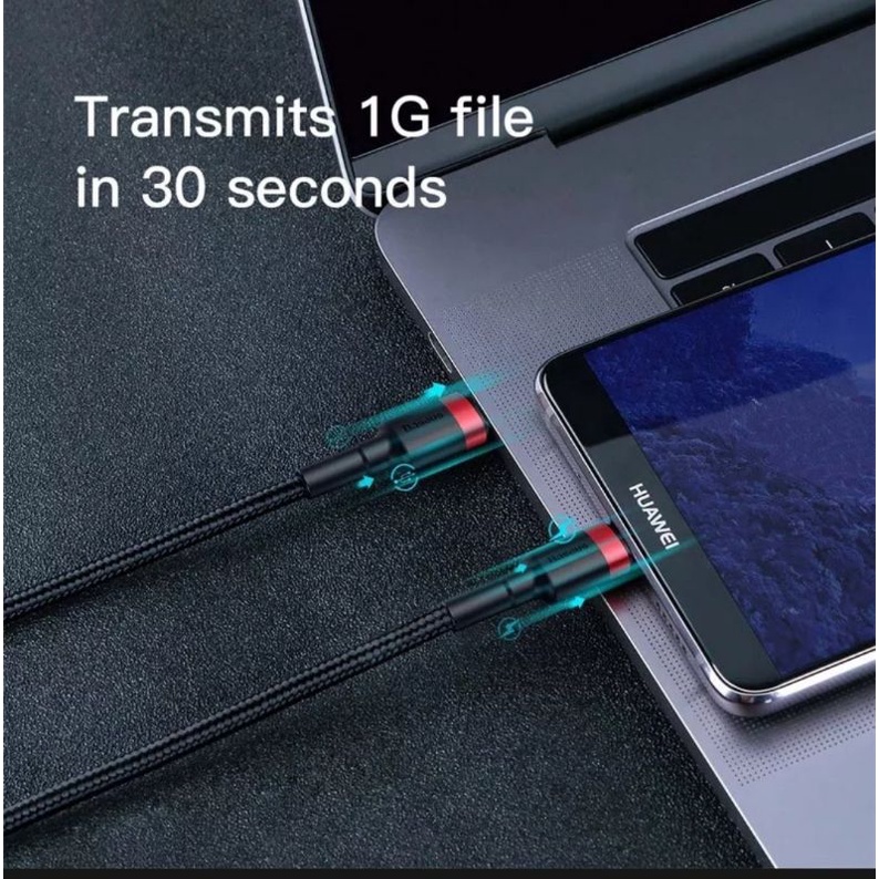 Baseus Kabel Data Type C To Type C PD2.0 60W Braided Fast Charging