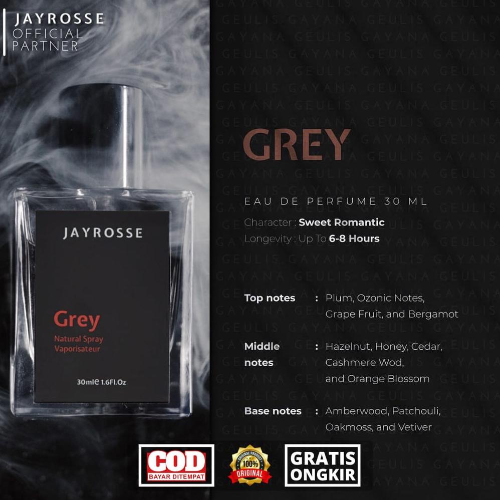 Miliki - Parfum Grey Jayrosse original Parfum Pria Tahan Lama Pemikat Wanita (tidak ada unsur mistik