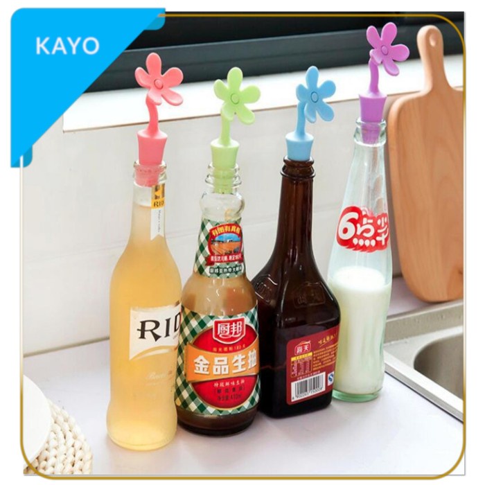 [Pisau Dapur] Tutup Botol Silikon Bunga, Tutup Botol Kecap , Tutup Botol Wine [Knife]