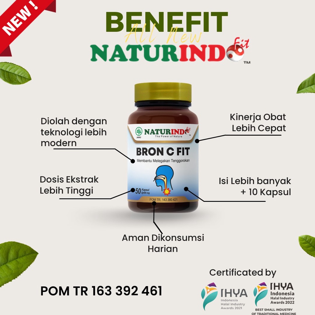 Obat Batuk Berdahak kering pilek menahun batuk kering paling ampuh gurah sinusitis Herbal Bron c fit