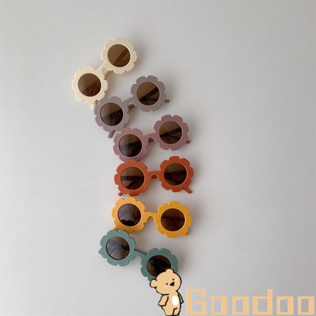 Kacamata Anak Kartun Bunga Matahari Korea Fashion Lucu Gaya Untuk Anak-Doo