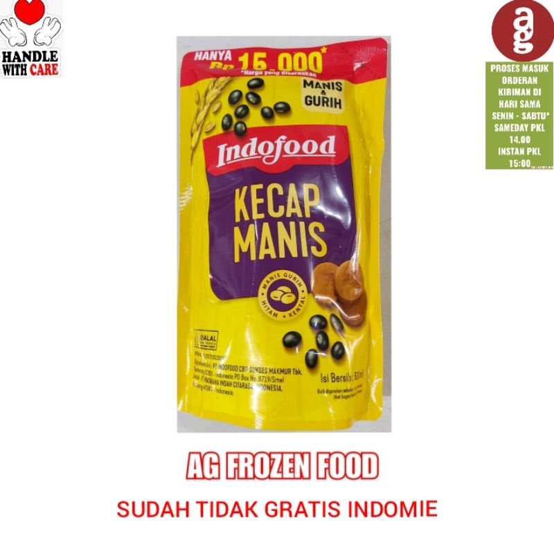 

Indofood kecap Manis Refill 520 ml ( Sudah TDK gratis indomie goreng 1bks)