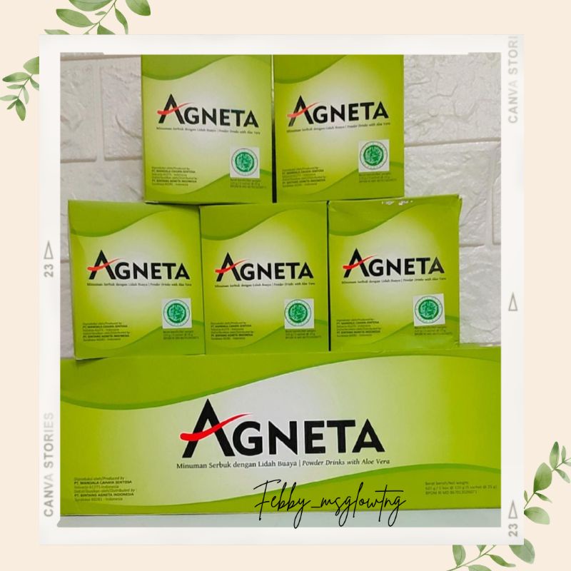 AGNETA (TANGERANG) ALOEVERA MINUMAN PELANGSING/MINUMAN DIET HERBAL ISI 5 SACHET
