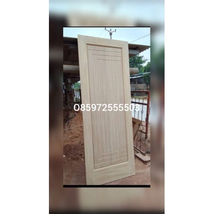 kusen dan pintu kamar dari bahan kayu Meranti bayur oven super