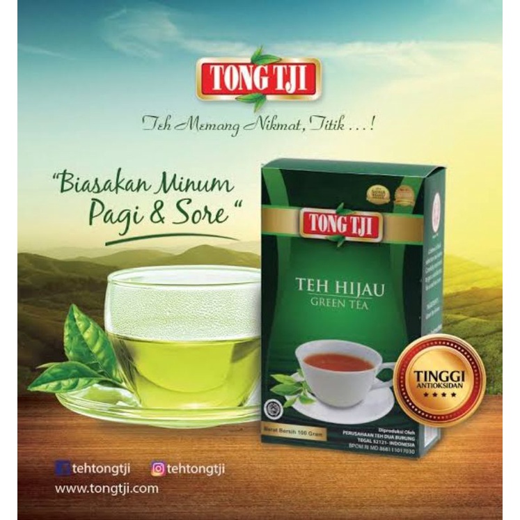 

TEH HIJAU TONGTJI TEH GREEN TEA TEH CELUP TONGJI 1 BOX ISI 25 KANTONG TEH