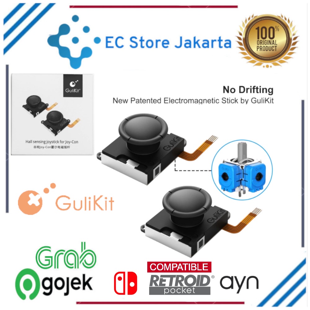 Gulikit Hall Sensing Analog Joystick Replacement Parts Switch OLED - Switch - ODIN - Pocket 3 / Pocket 3+