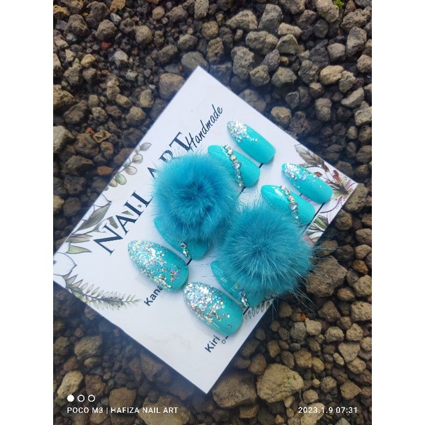 KUKUPALSU POM2 BIRU 10 PCS LENGAKAP DGN LEM JELL