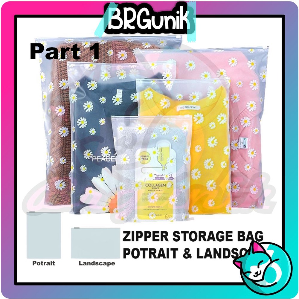 BRGUNIK Zipper Lock / Zipper Storage Bag / Zipper Travel Pouch / Travel Pouch Serbaguna Part 1 R495