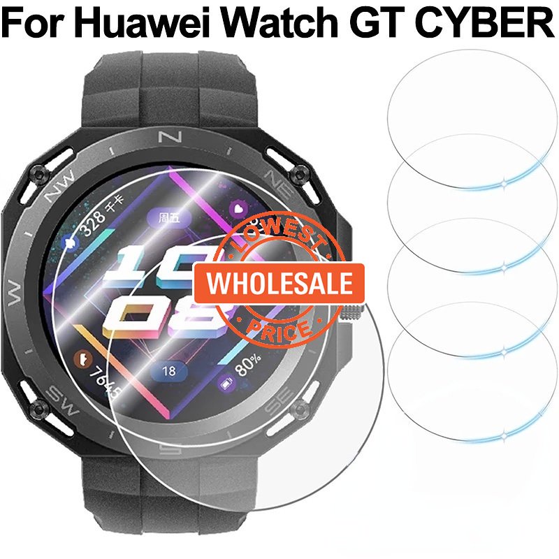 [Harga Grosir] Premium Tempered Glass Screen Protective Film Clear 3D Pelindung Layar HD Anti Pecah Smartwatch Film Pelindung Untuk Huawei Watch GT CYBER