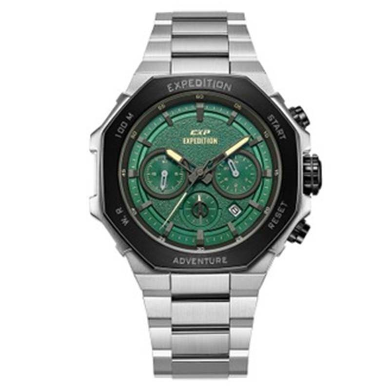 JAM TANGAN PRIA EXPEDITION 6816/ AC 6816 ORIGINAL - SILVER HIJAU