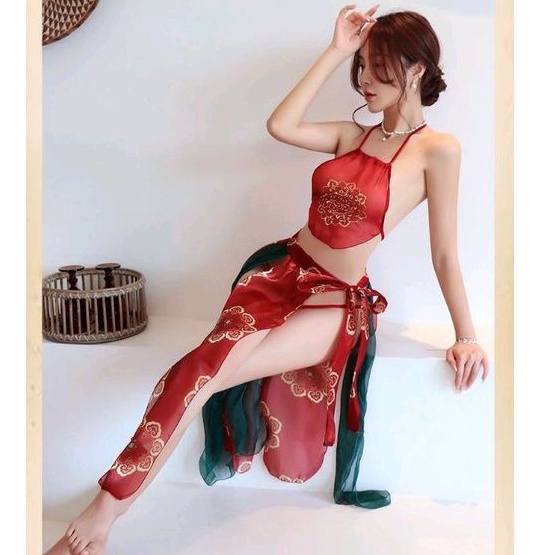 Kostum Penari Bikini Gstring China Shanghai Dancer Vintage Costume Cosplay