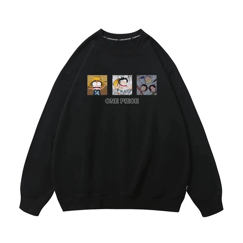 Sweatshirt Basic One Piece D.Luffy Embrrassing II Sweater Crewneck Print DTF II Size M - XL Anak &amp; Dewasa ( Pria &amp; Wanita )