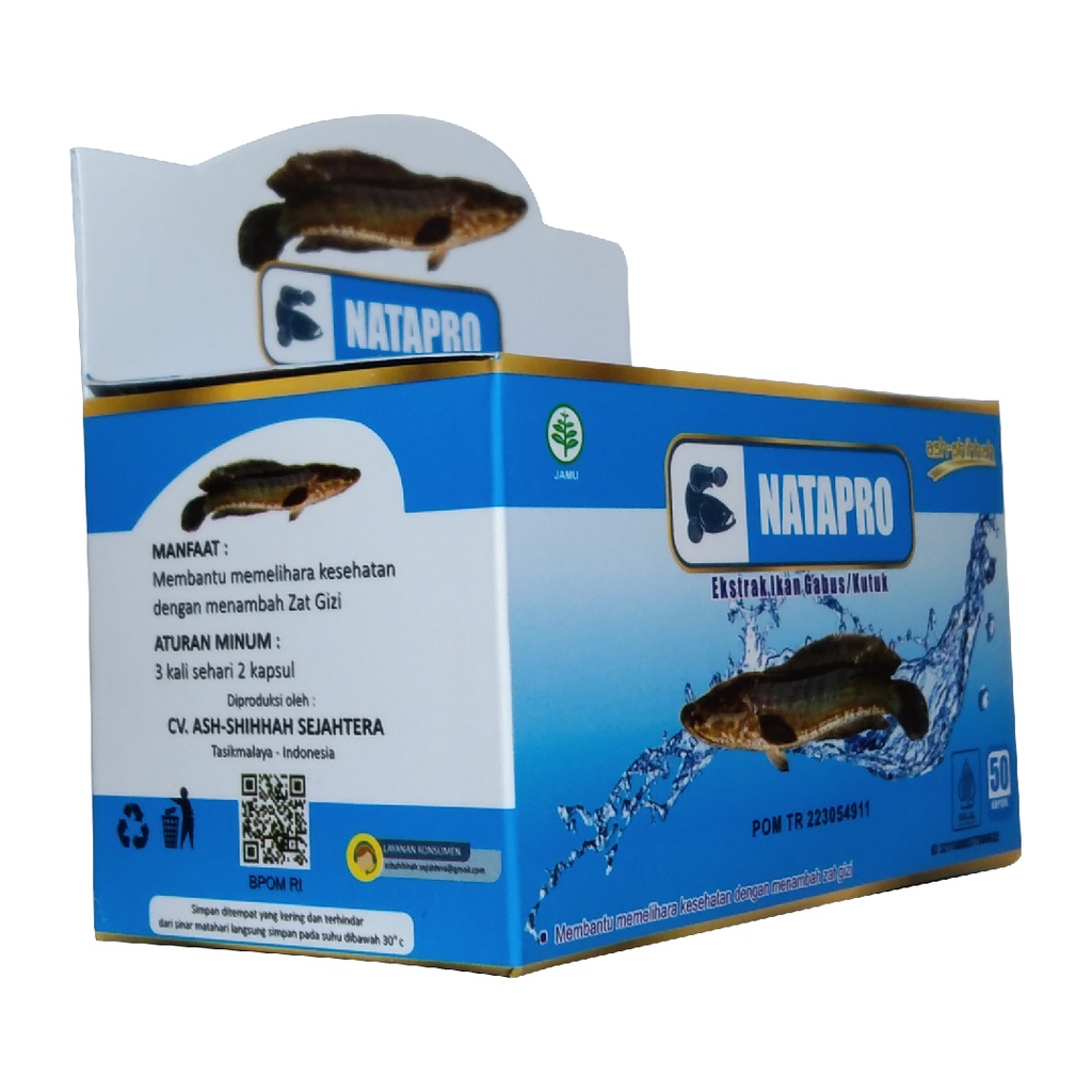 NATAPRO Ekstrak ikan Gabus / Kutuk 50 Kapsul Ash-Shihah