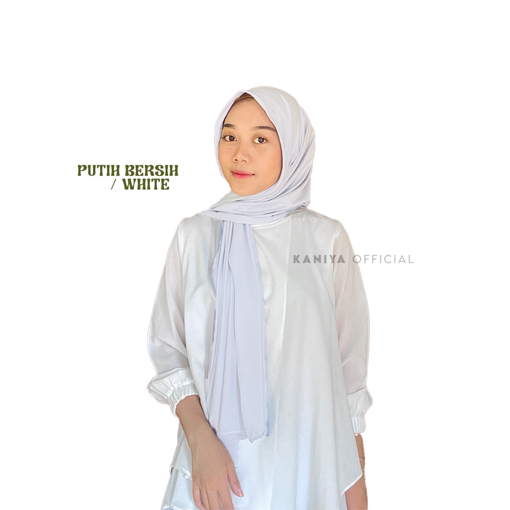 Kaniya Official - Pashmina Kaos Jersey / Pashmina Jersey-P Jersey White