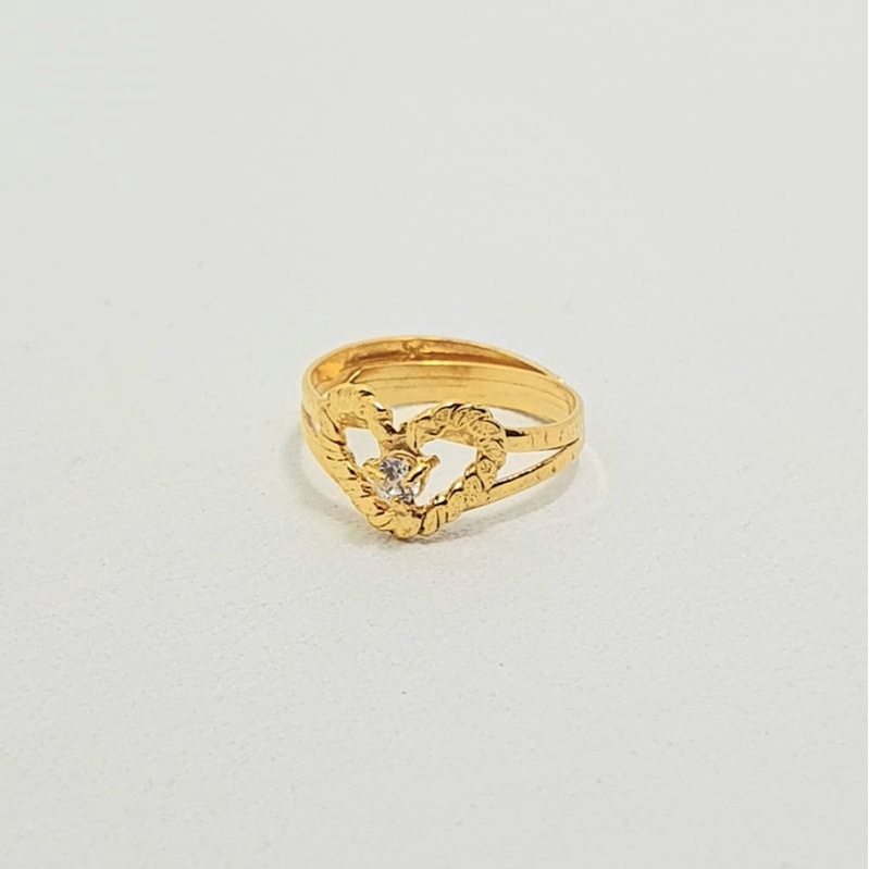 Cincin Bayi Emas Muda Love Mata Putih 1/2 Gram