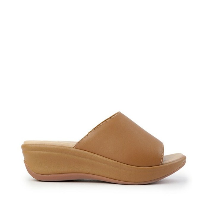 SCHOLL - SANDAL WEDGES WANITA ORIGINAL - Monique - Brown