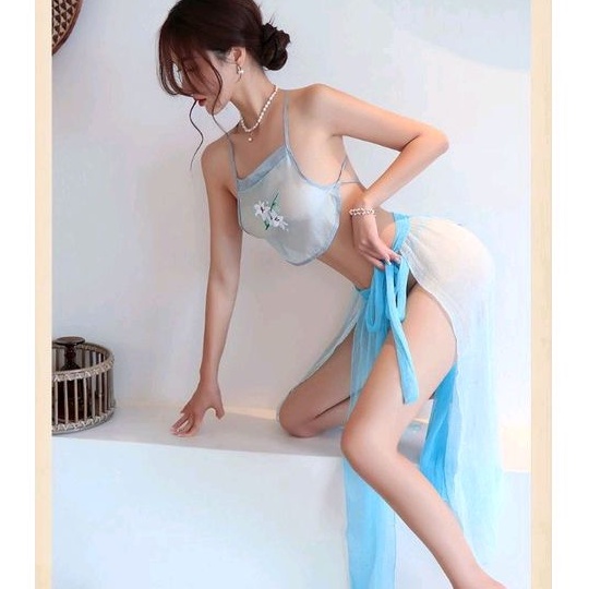 Kostum Penari Kimono + Bikini + Gstring China Shanghai Dancer Vintage Costume Cosplay