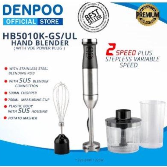 DENPOO HAND BLENDER / MIXER HB5010K-GS / BLENDER TANGAN PENGADUK