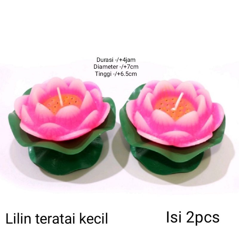 Lilin sembahyang lilin sembahyang altar motif teratai