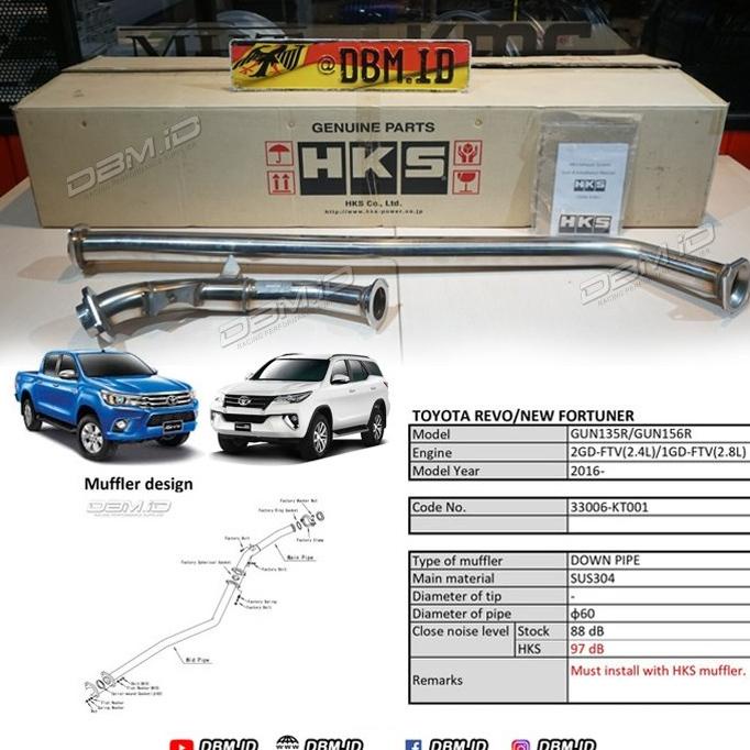 Jual Hks Racing Frontpipe Downpipe Innova Reborn Fortuner Vrz Hilux