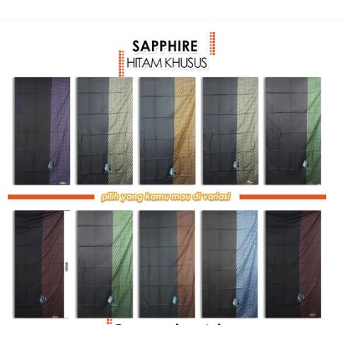 Sarung Sapphire Hitam Khusus PARTAI GROSIR MURAH/ECER MURAH SARUNG SAPPHIRE DEWASA MURAH