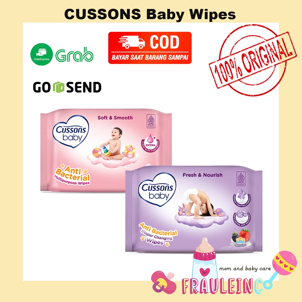 *FRAULEINCO* Cussons Baby Wipes 45s Beli 1 Gratis 1 / Promo Tissue Tisu Basah Cussons (EXP 4-5/25)