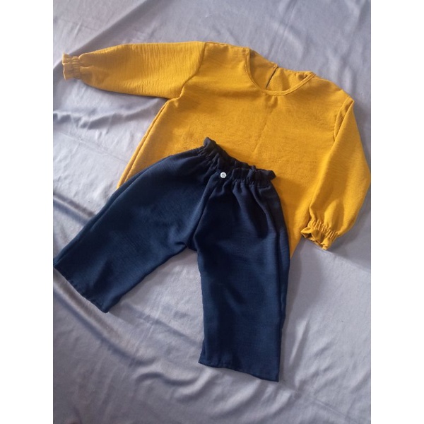 setelan anak perempuan crinkle