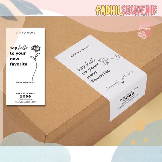 

Stiker Seal Box Packaging Segel Fadhilsouvenir