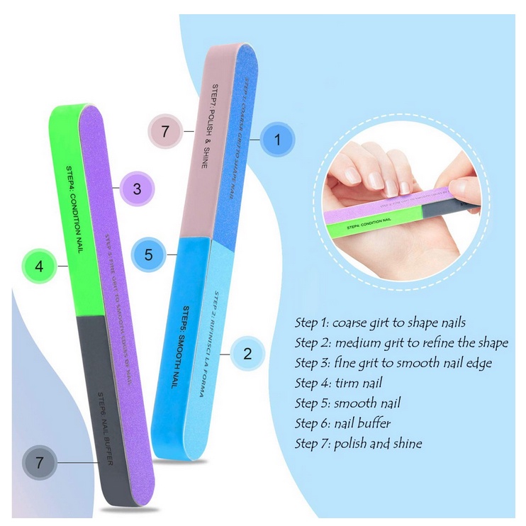 A114 NAIL BUFFER alat penghalus kuku manicure padicure menicure pedicure meni pedi salon alat mesin perawatan kaki tangan kecantikan perawatan nail art pengkilap