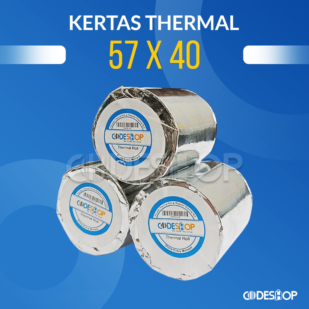 Kertas Thermal Printer Mini Codeshop Ukuran 58 x 40 mm