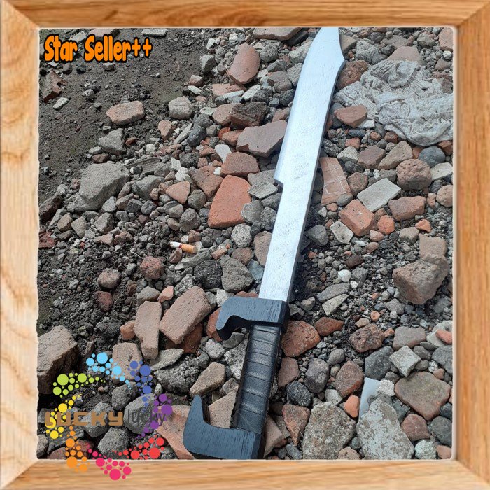 mainan pedang kayu spartan wooden sword ( pedang cosplay )