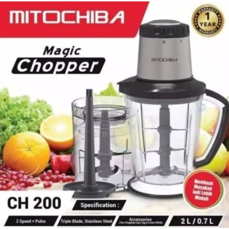 Food Magic Chopper Blender Serbaguna Multi Blend Mitochiba CH 200 / CH-200 / CH200 Giveaway terlaris