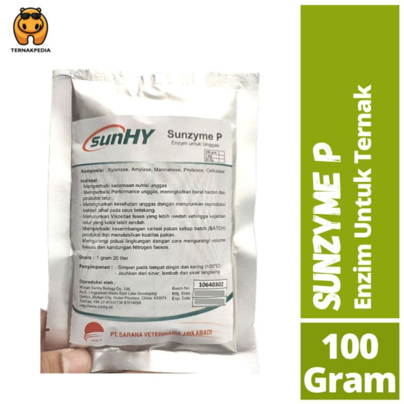 Sunzyme P 100gr - Sunzyme P - Enzim Hewan - Enzim untuk Hewan Ternak Murah
