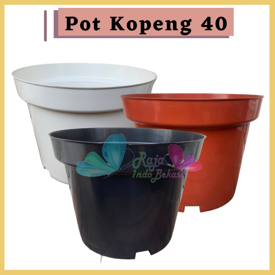 PROMO Pot Kopeng 40 Putih Coklat Hitam Besar Jumbo Plastik Ukuran 40cm 50cm 70 cm 100cm Pot Putih Besar Jumbo