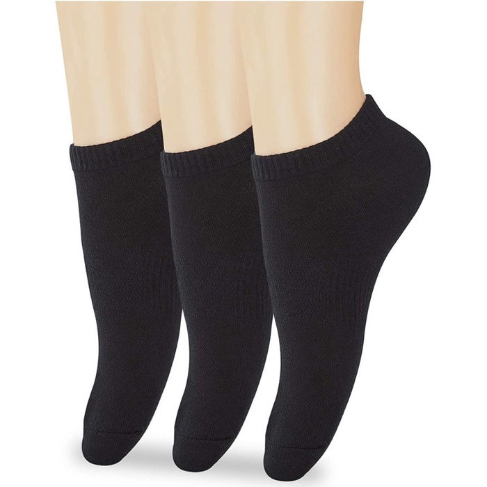 6 PASANG KAOS KAKI PENDEK SEMATA KAKI/ANKLE SOCK/INFISIBLE SOCK MODEL KEKINIAN WARNA HITAM POLOS