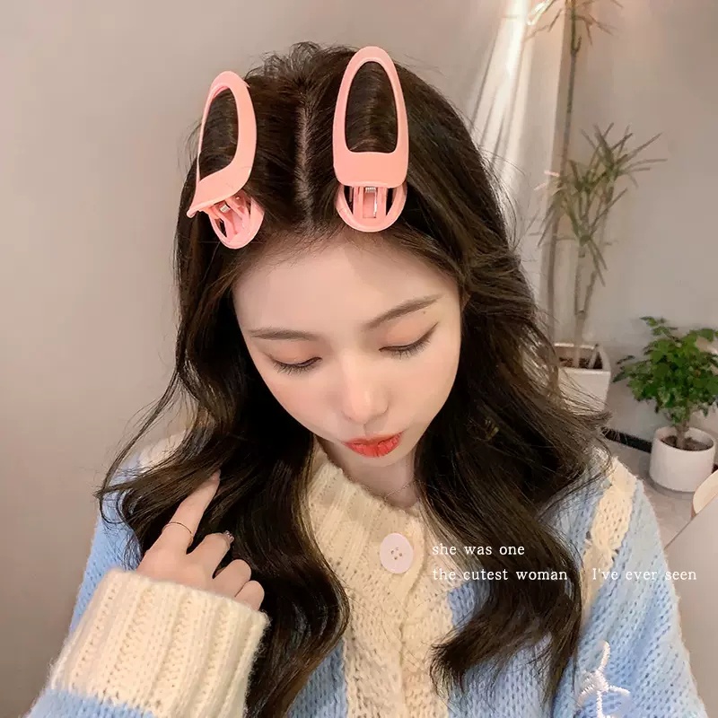 Korea Rambut Berbulu Artefak Poni Rambut Keriting Berbulu Klip Mulus Klip Pengeriting