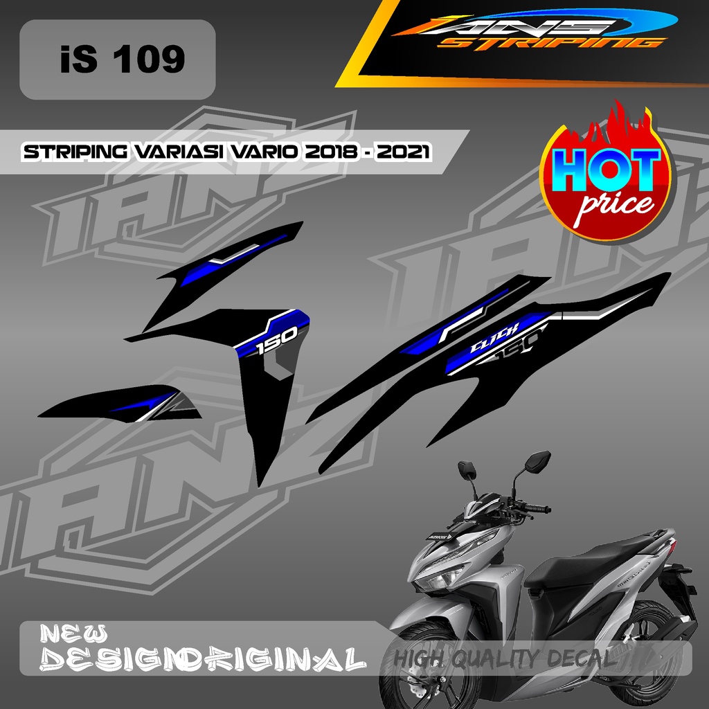 NEW DECAL STRIPING VARIO Led Vario 150 MOTIF RAOADRACE HOLOGRAM / NON HOLOGRAM IS109