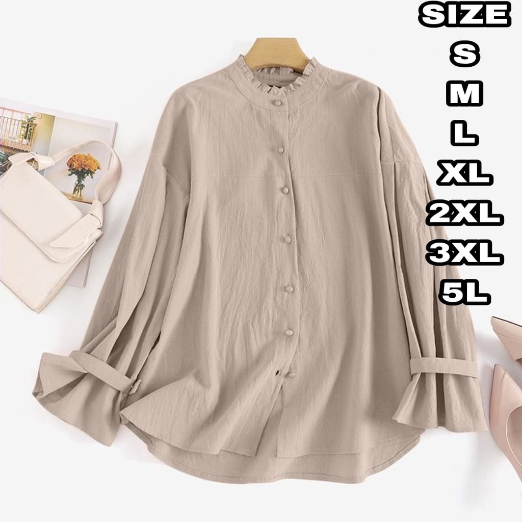 Mentari top kemeja wanita kekinian kemeja wanita jumbo kemeja wanita BIG SIZE