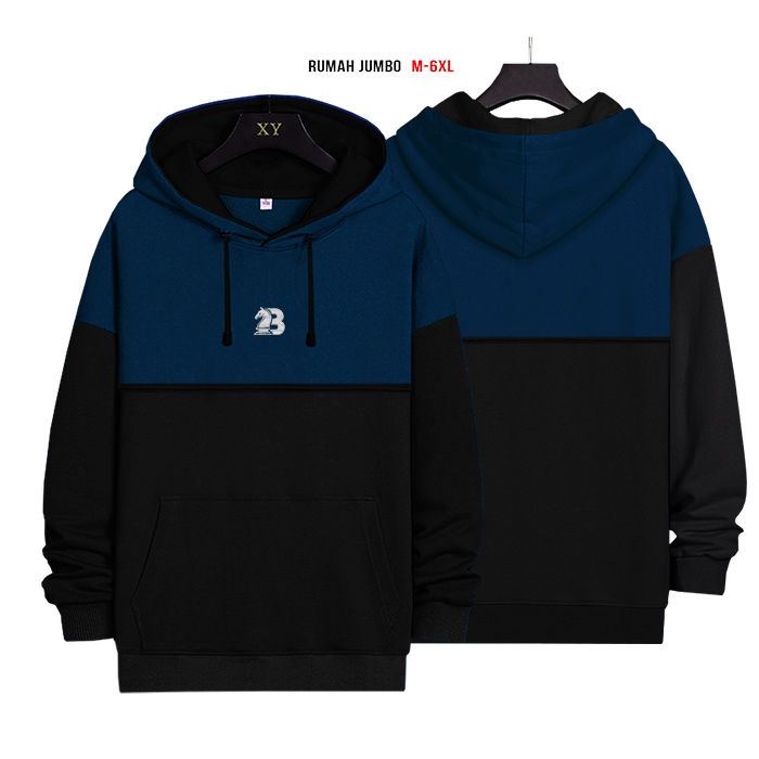 SWEATER HOODIE BLACK NAVI OVERSIZE M -6XL SWITER BIG SIZE