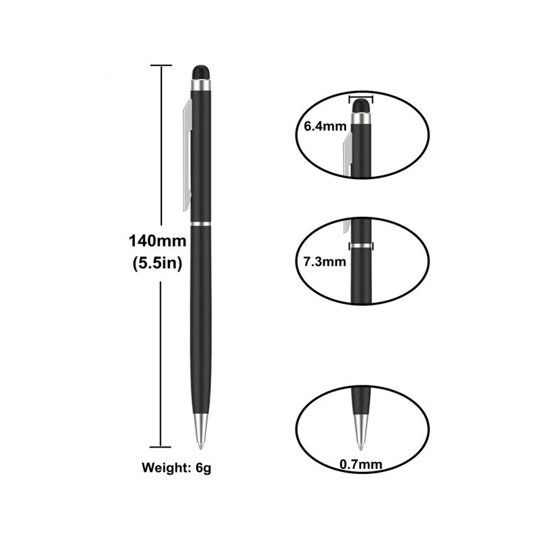 STYLUS PEN 2IN1 HANDPHONE SENSITIVE TOUCH SCREEN / STYLUS PEN IPAD IOS ANDROID TABLET / PULPEN BALLPOINT STYLUS PENA AH027 - ACS