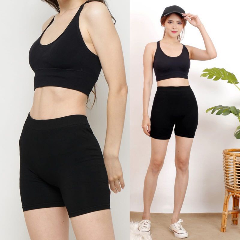 LEGGING HOTPANTS WANITA HIGHWAIST / LEGGING PENDEK 3per4