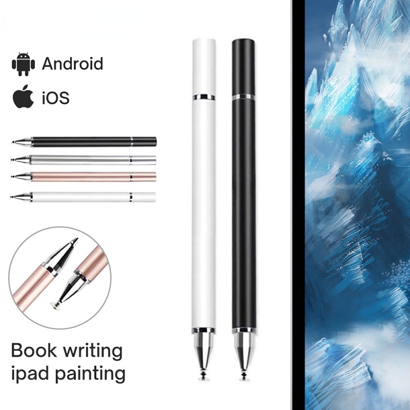 Stylus Universal 2 In 1, Pena Gambar Layar Kapasitif Pena Sentuh Aksesoris Pensil