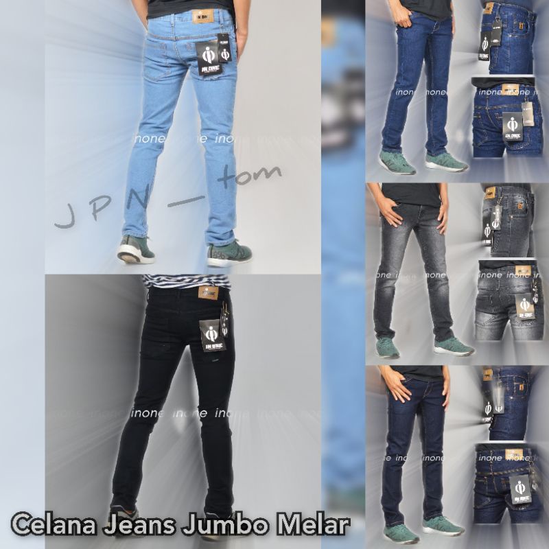 Celana Jeans Big Size Pria Melar Ukuran Besar 36 37 38 39 40 Hitam Sandwash Jins Jumbo 41 42 43 44 45 46 Long Pants Pinggang Karet Model Reguler Fit Stretch Bahan Tebal Celana Panjang Original Premium In One Black Jazz Stone Washing 28 29 30 31 32 33 34