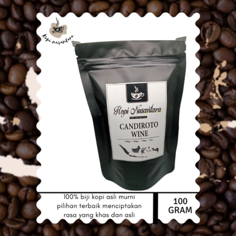 

kopi Candiroto wine 100% bubuk biji kopi asli murni 100gram