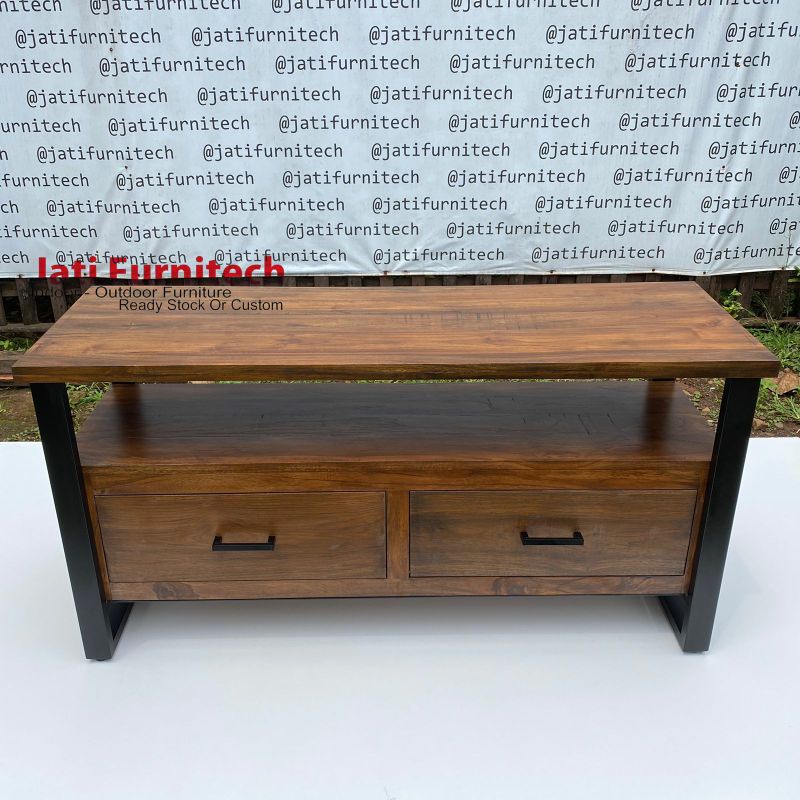 credenza industrial - meja tv industrial - finishing antik